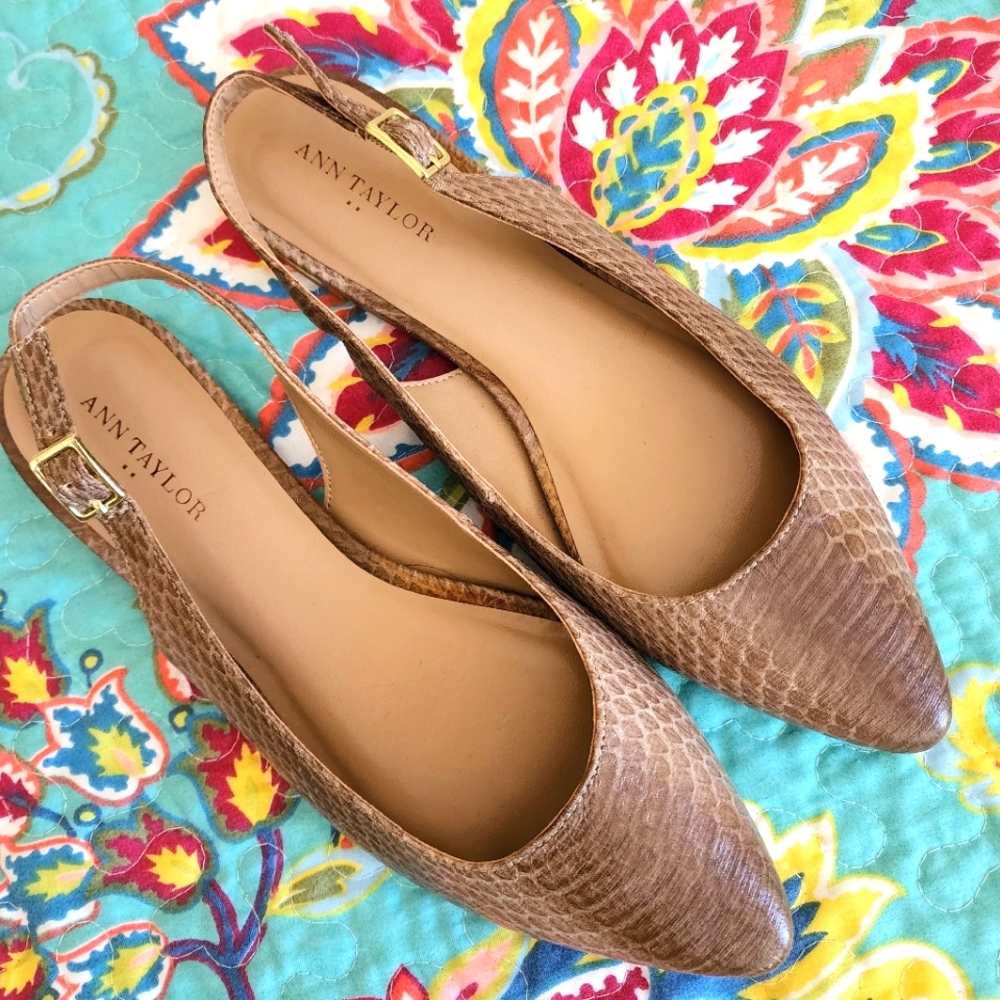 Ann Taylor Slingback Flats / 6.5M